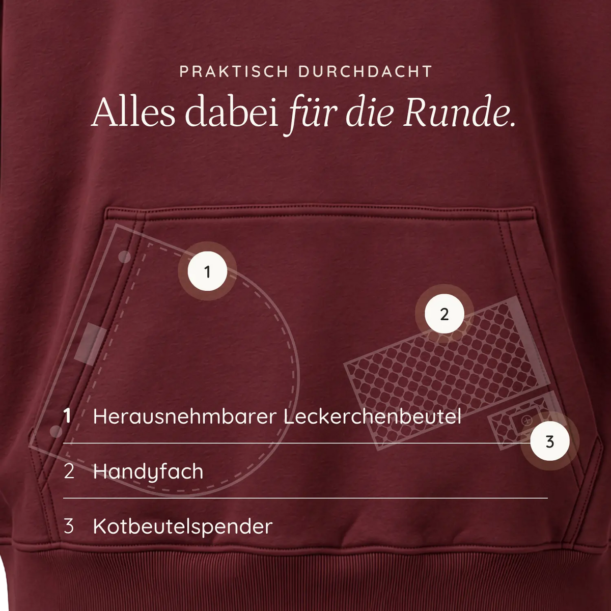 Hoodie Unisex – Never Walk Alone – Red Mahogany