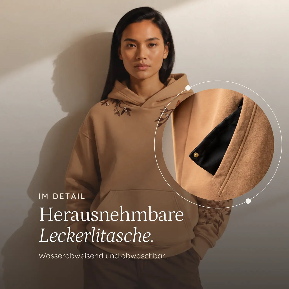 Hoodie Unisex – Fleur De Coeur – Mocha Mousse
