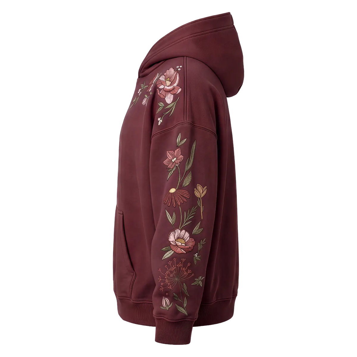 Hoodie Unisex – Fleur De Coeur – Red Mahogany